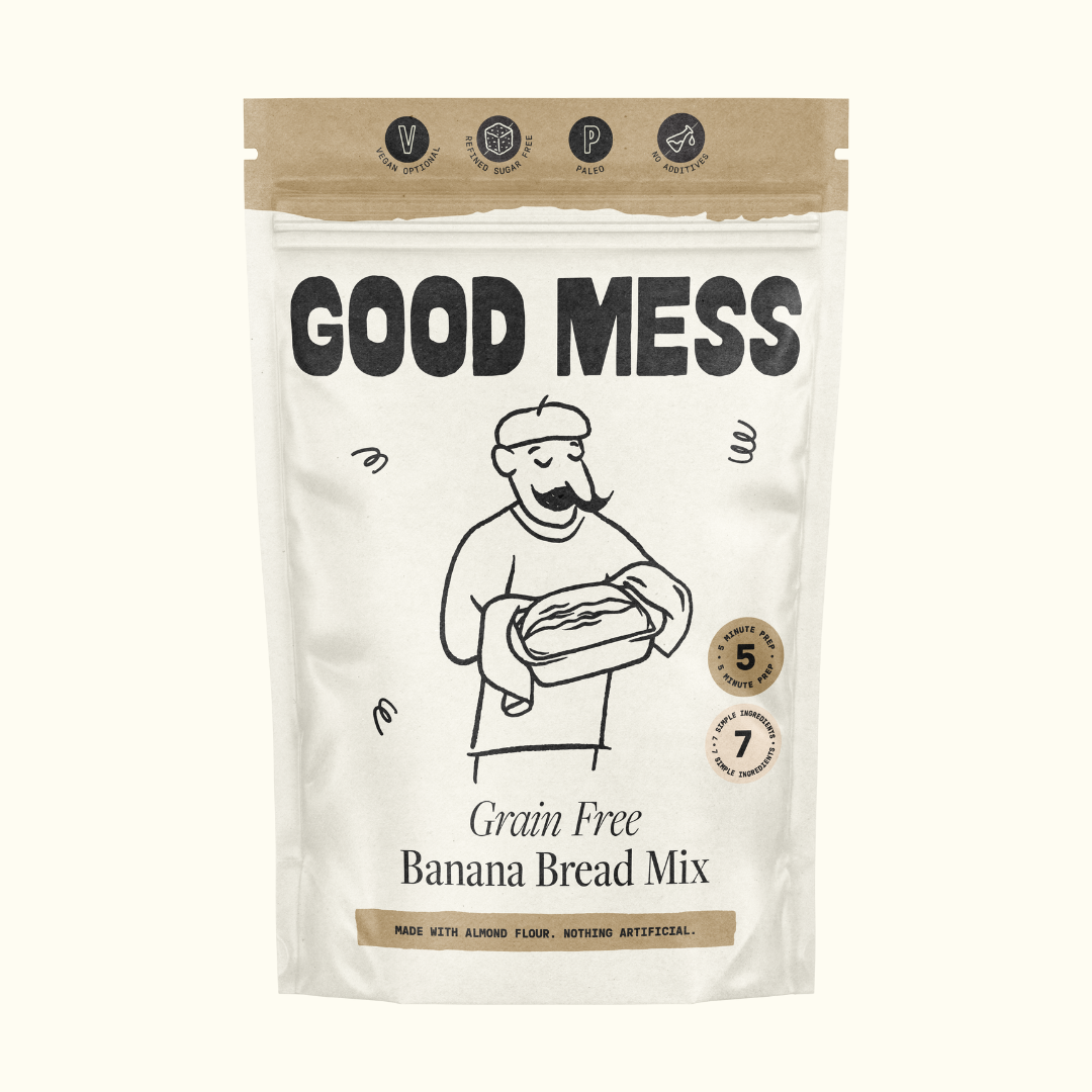 good mess banana bread mix grain free healthy refined sugar free