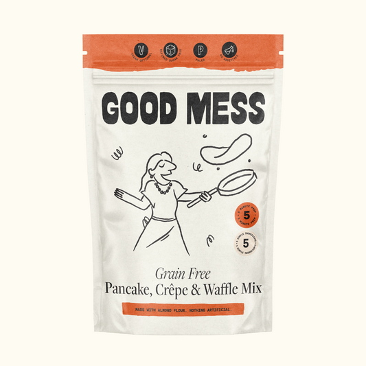good mess pancake crepes waffle mix grain free healthy refined sugar free gluten free